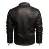 Aliexpress Amazon Autumn and winter men's stand-up collar, fleece and thickened, fleece and thickened pu leather jacket, large-sized leather jacket for men Specification image